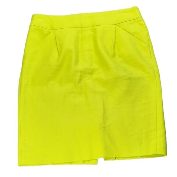 J.Crew Factory Neon Yellow Pencil Skirt - Picture 1 of 4